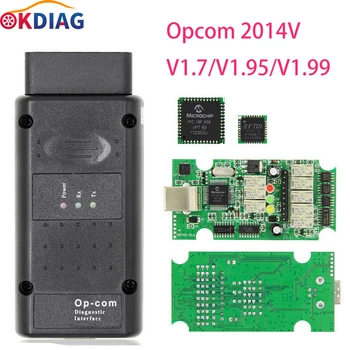 OPCOM V1.70 V1.95 V1.99 флаш обновяване на фърмуера на Автомобила Диагностика за Opel OP-COM 1,95 PIC18F458 CAN BUS OBD OBD2 Авто Инструменти