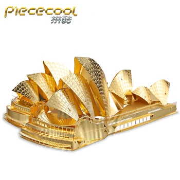 Piececool 3d Метални Пъзели-Операта в Сидни на Строителни Комплекти САМ Пъзел Модели Пъзели за Възрастни