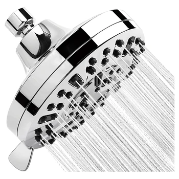 Накрайник за душ Накрайник за душ с високо налягане 5,1 инча високо налягане с 63 струи 8 режима на пръскане-подмяна на дюзи за душ в банята