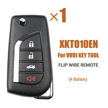 Универсално Дистанционно Ключ За Xhorse XKTO10EN За Toyota Flip 4 Бутона Стил За Ключ VVDI Инструмент